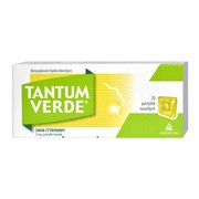 Tantum Verde, 3 mg, smak cytrynowy, pastylki twarde, 20 szt.