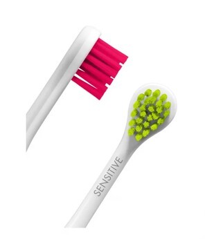 Curaprox Hydrosonic Sensitive, głowica szczoteczki kolorowy do Hydrosonic, magenta/zielony, 2 szt.