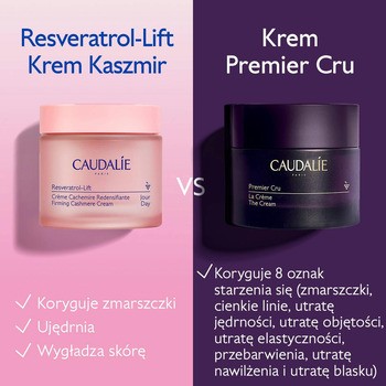 Caudalie Resveratrol-Lift, krem kaszmir liftigujący na dzień, refill, 50 ml