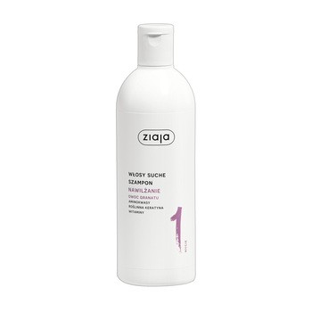 Ziaja Nawilżanie Owoc Granatu, szampon do włosów suchych, 400 ml