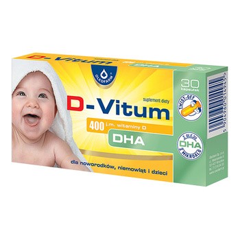 D-Vitum 400 j.m. witamina D DHA, kapsułki twist-off, 30 szt.