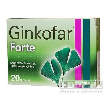 Ginkofar forte, tabletki powlekane, 80 mg, 20 szt