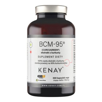 KENAY BCM-95 Ekstrakt z kurkumy, kapsułki, 300 szt.