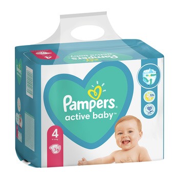 Pampers Active Baby 4 (9-14 kg), pieluszki jednorazowe, 76 szt.