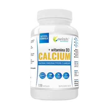 Wish Calcium + Witamina D3, kapsułki, 120 szt.