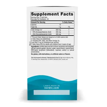 Nordic Naturals, DHA 830 mg, smak truskawkowy, kapsułki, 90 szt.
