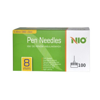 NIO Pen, igły, 30 G (0,30 x 8mm), 100 szt