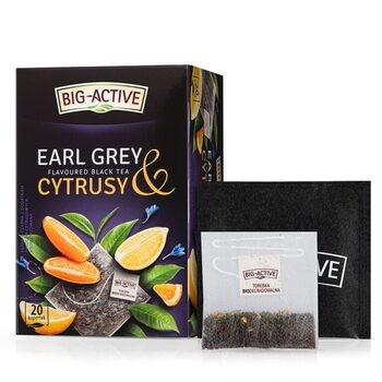 Big-Active, herbata czarna Earl Grey & Cytrusy, saszetki, 20 szt.