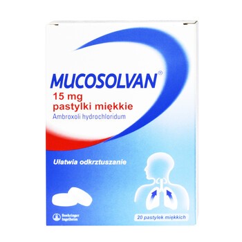 Mucosolvan, 15 mg, pastylki miękkie, 20 szt.