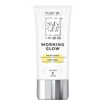 Flos-Lek Skin Care Expert Sphere 3D Morning Glow, nocna maska intensywnie rewitalizująca witamina C, 50 ml