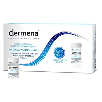 Dermena Hair Care, kuracja do włosów osłabionych, nadmiernie wypadających, 5 ml, 15 ampułek
