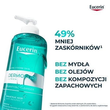 Eucerin Dermopure Clinical, żel oczyszczający do twarzy i ciała dla skóry tłustej, 400 ml