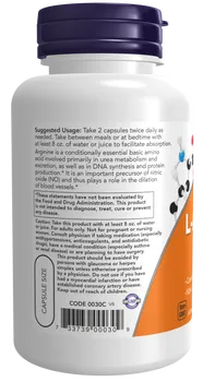 Now Foods L-Arginine, kapsułki, 100 szt.