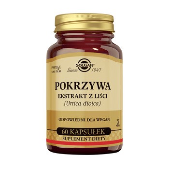 Solgar Pokrzywa ekstrakt z liści, kapsułki, 60 szt.