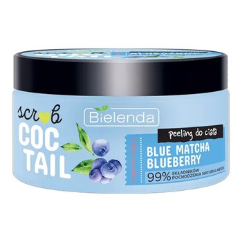 Bielenda Coctail Scrub, regenerujący peeling do ciała, blue matcha + blueberry, 350 g