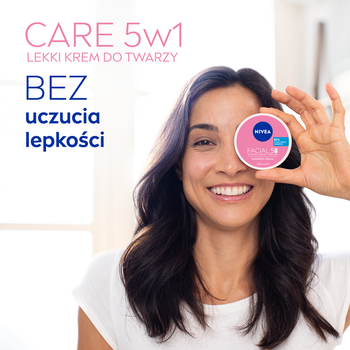 Nivea Care 5w1, lekki łagodzący krem do twarzy, 100 ml