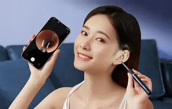 Bebird Otoskop Bebird Note5 Pro do usuwania wosku z kamerą, niebieski, 1 szt.