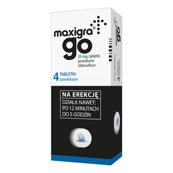 Maxigra Go, 25 mg, tabletki powlekane, 4 szt.
