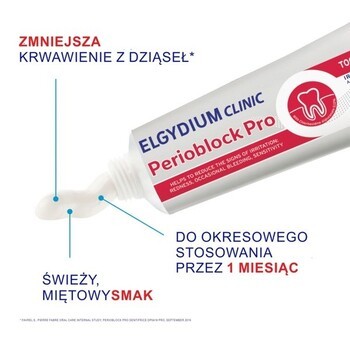 Zestaw Eludril Classic, płyn do płukania jamy ustnej, 500 ml + Elgydium Clinic Perioblock Pro, pasta do zębów, 50 ml