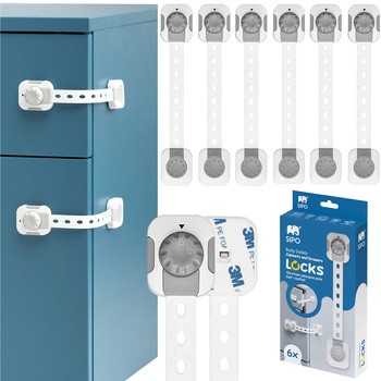 Sipo, zabezpieczenie szaf i szuflad z funkcją smart lock, 6 szt.