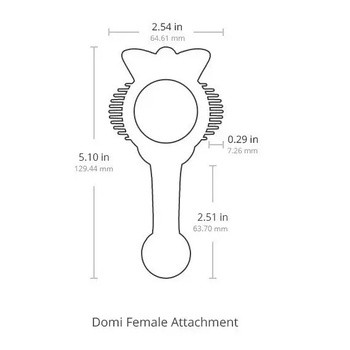 Lovense Domi Female Attachment, nakładka na masażer, 1 szt.