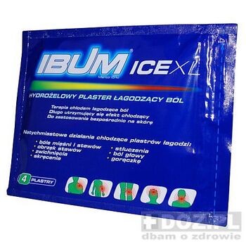 Ibum Ice XL, plastry hydrożelowe łagodzące ból, 4 szt, 1 saszetka