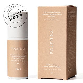 Polemika Matcha Care Color Daily, lekki rewitalizujący krem BB z fermentem z winogron i ekstraktem z kopru morskiego, 2.0, 30 ml