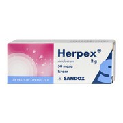 Herpex, 50 mg/g, krem, 2 g (tuba)