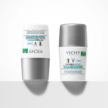 Vichy Invisible Resist 72h. Antyperspirant roll-on przeciw śladom, 50 ml