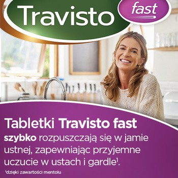 Travisto Fast, tabletki do ssania, smak porzeczkowy, 20 szt.