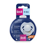 Canpol Lovi Prime, dynamiczny smoczek uspokajający silikonowy, 0-6 m Baby Blue, 1 szt. https://azcdn.doz.pl/image/d/product/303894d6-scale-180x180.png