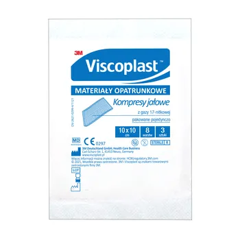 Viscoplast jałowe kompresy gazowe 10x10cm 3szt [3M Deutschland GmbH]