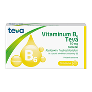 Vitaminum B6, 50 mg, tabletki, 50 szt.