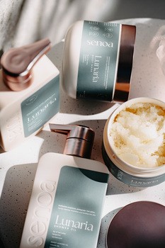 Senoa Lunaria Body Scrub, peeling wygładzający do ciała, 300 g