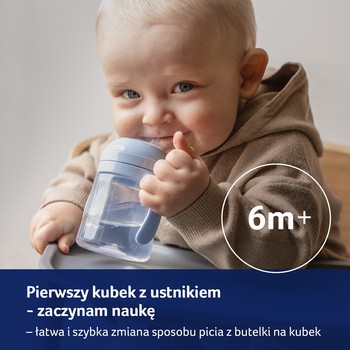 Canpol Lovi, pierwszy kubek z ustnikiem, 6 m+, blue, 150 ml
