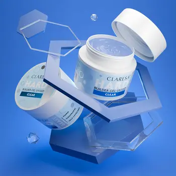 Claresa Hard&Easy Builder Gel, żel budujący do paznokci, Clear, 45 g