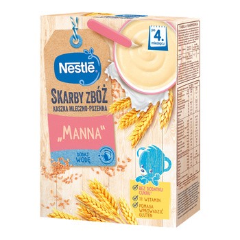 Nestle, kaszka mleczno-pszenna "manna", 4 m+, 250 g