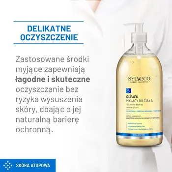 Sylveco Dermo, olejek myjący do ciała, 1000 ml