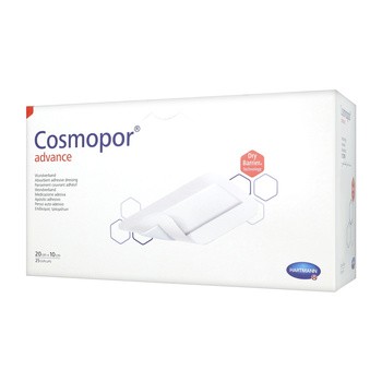 Cosmopor Advance, opatrunki do silnie sączących się ran, 20 cm x 10 cm, 25 szt.