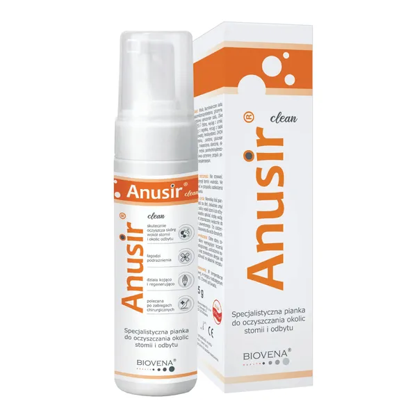Pianka oczyszczająca do okolic stomii i odbytu 225g [Anusir] - Anusir