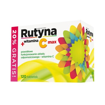 Rutyna + witamina C, tabletki, 120 szt. (100 szt. + 20 szt.)