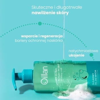 Zestaw Oillan, olejkowy żel do mycia, 400 ml + Baby, ochronne mleczko do ciała, 100 ml