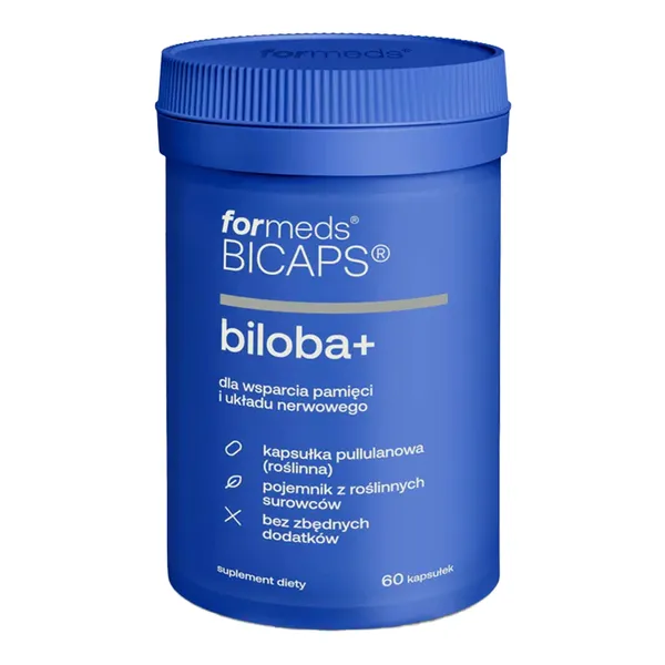 Ginkgo biloba 120mg + Żeń-szeń koreański 100mg + Witaminy B 60 kapsułek [Formeds Bicaps] - Formeds Bicaps