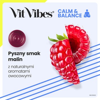 Vit Vibes Calm & Balance, żelki, smak malinowy, 60 szt.