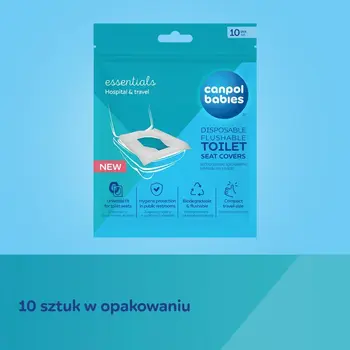 Canpol Babies, jednorazowe spłukiwalne nakładki na toaletę, 10 szt.