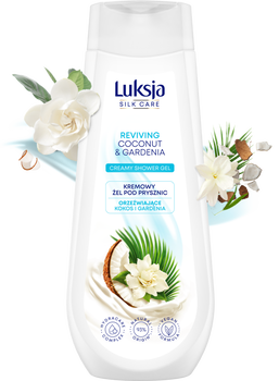 Luksja Silk Care, żel pod prysznic, Coconut & Gardenia, 500 ml