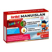 Gardlox Manuislan Junior, pastylki do ssania, smak truskawkowy, 16 szt.