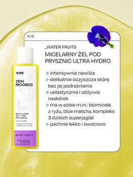 Yope Skin Progress, Water Fruits, micelarny żel pod prysznic, 200 ml