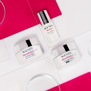 Zestaw Agenity 3º MenoPerfect, krem na dzień SPF20, 50 ml + krem wypełniający na noc, 50 ml + krem pod oczy, 15 ml