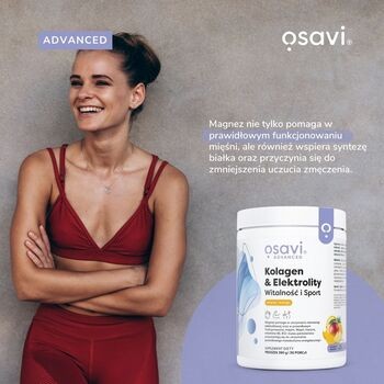 Osavi Kolagen & Elektrolity Witalność i Sport, proszek, smak ananas-mango, 390 g